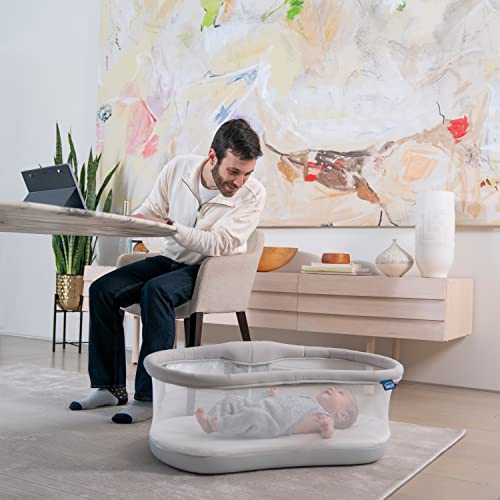 HALO BassiNest Swivel Sleeper 3.0 – Over-Bed Baby Bassinet with 360 Rotation, Adjustable Height, Breathable Mesh, Safe Close Sleeping, Lowering Wall for Easy Access, Feeding & C-Section Recovery - image 5