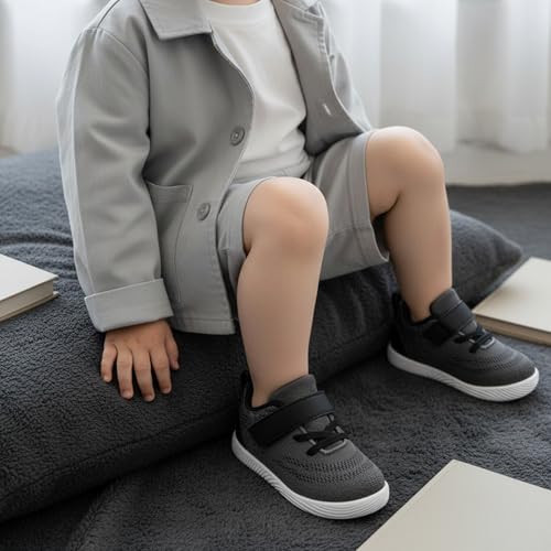 Image of MORENDL Toddler Sneakers Baby Boys & Girls Barefoot Shoes Lightweight Breathable Walking Running Tennis Athletic Sport Shoes