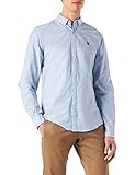 Camisa de manga larga Springfield Camisa de Manga Larga Solid Cotton, Azul Claro, XL para Hombre