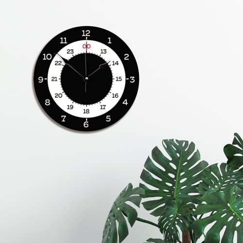 Aroggeld Military Time Wall Clock 10 Inch Modern Round Battery Operated Non-Ticking Vintage Farmhouse Wood Large For Living Room Kitchen Bedroom Decor, Multicolor, Qx55Hc2Rxohk #TOP3