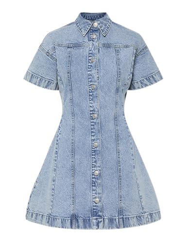 Robe en Denim Pcsilke PIECES en Forme de A pour Femme