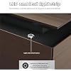 Executive Desk - Modern l Shaped Executive Desk with Drawers, Executive Office Desk with Light Strip, Office Desk l Shape with Multi-Function Cable Box, No Installation Required (94.5)