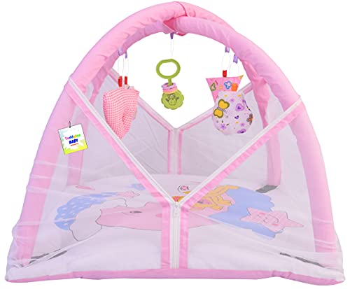 Image of Toddylon Baby Bedding New Born Baby Bed | Mosquito Net | Mattress | Play Gym Bed | Insect Protection Net | Infants | Mosquito Safety Net | Baby Boys Girls (0-6 Months)