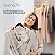 SereneLife Holzkleiderbügel, 20 Stück- Kleiderbügel Schwarz, Robuste & rutschfeste Hangers- 1,2cm dick, 360° drehbarer Haken, Einkerbungen im Schulterbereich, Ideal für Anzüge, Jacken & Mäntel