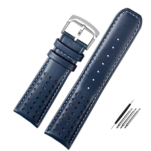 SKM Bracelet de montre en cuir véritable pour Citizen Blue Angel Generation AT8020-54L/JY8078 deuxième génération Air Eagle Cuir de vache 22 23 mm (couleur...