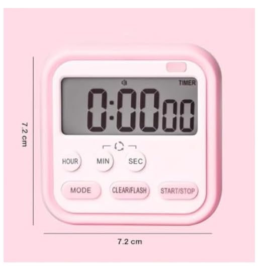Image of Stopwatch Timer for Study Kitchen Timer Large LCD Screen 24hr Digital Display Magnetic Retractable Stand Loud Alarm Stop Watch Countdown Flashing Light Study Timer for Students Cooking