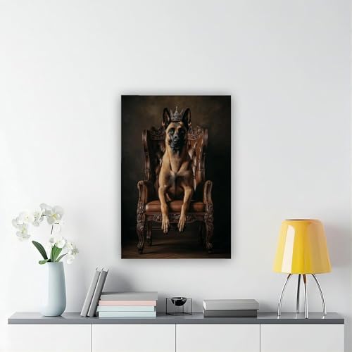 Malinois Royal Dog Poster Leinwand Poster Schlafzimmer Dekor Landschaft Büro Zimmer Dekor Geschenk 50 x 75 cm