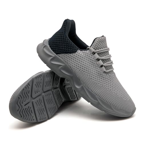 Image of DLWKIPV Mens Running Shoes Tennis Walking Shoes Comfortable Breathable Lightweight Non Slip Fashion Casual Sneakers Workout Gym Shoes for Running