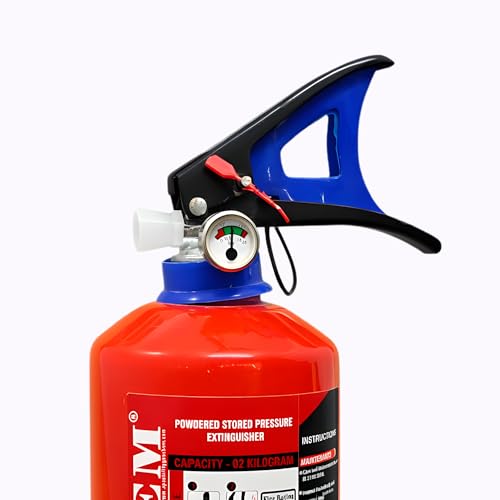 Image of ABC Multipurpose Dry Powder Fire Extinguisher - ISI Certified, Portable & Easy to Use - for Home, Office, Car, Shop, Kitchen - Fire Safety Equipment (2kg)