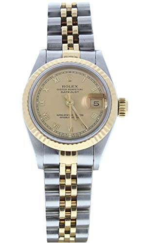 Rolex Ladys Automatic Datejust Watch 69173 Champagne Roman Dial &...