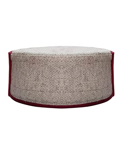 Image of Vastraa Fusion Himachali Topi for Men | Nepali Headwear | Traditional Kullu Cap | Pahadi Topi | Kashmiri Hat | Wool Handcrafted Ethnic Wear