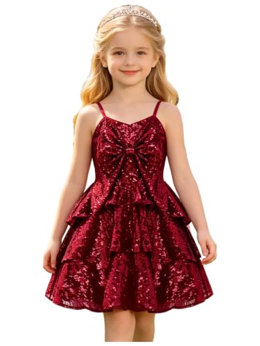 Vestido formal de niña para boda y fiestas de graduación con capas Alvivi