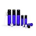 Produktbild Cobalt Blue Glass Roll Flaschen für Duft ätherisches Öl, 10ml / 3 Pack, 5ml / 3 Pack, mit 2 Extra Roller Bälle, 1 ml und 3 ml Plastik Transfer Pipetten, ideal für Heim- und Reiseinsatz