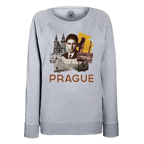 Sweatshirt Femme Prague vintage voyage Tchéquie carte postale style rétro chic
