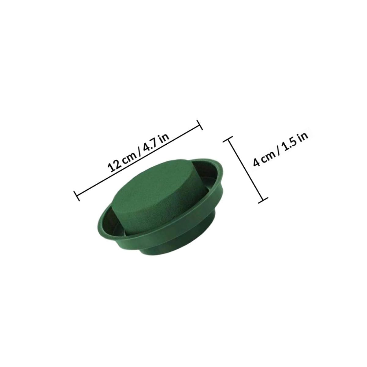 PLAFOPE Lot de 12 Blocs de Mousse Ronde Verte Haute Densité en Résine PP pour Compositions Florales DIY et Décoration, pour Fleuristes