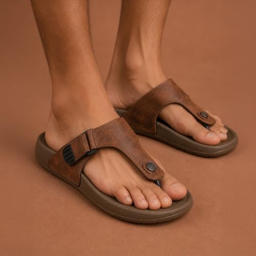 Image of URJO GLF 21 Men's Slippers /FlipFlops Lightweight Super Flexible Arch Support Durable Anti Skid & Stylish Dailywear Slippers /FlipFlops for Men