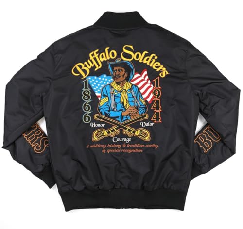 Buffalo Soldiers M4 Bomber Jacket Black2