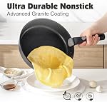 Ensemble de 24 pièces de casseroles et poêles SENSARTE, ustensiles de cuisine antiadhésifs avec poignée détachable, ensemble de cuisine induction avec poignée amovible, antiadhésif sain pour VR, compatible lave-vaisselle et four (noir)
