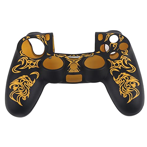 Socobeta Funda Gamepad Funda de Silicona Suave portátil para Controlador de Juegos Compatible con Controlador PS4(Amarillo) Cover