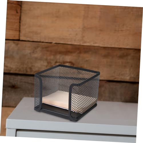 Distributeur de bloc-notes de bureau Uonlytech et porte-papier carré en fer noir