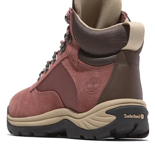 Timberland Timberland Women's White Ledge Mid Lace-Up Waterproof Hiking Boot, Red Suede, 9 Medium