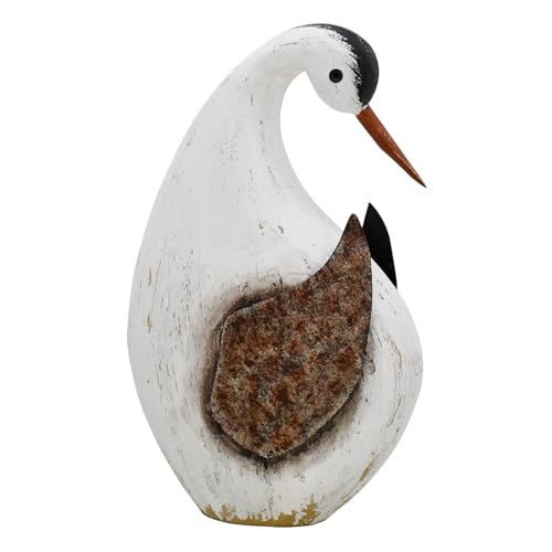 wovorins Wood Bird Statue Nautical Decor Decorative Rustic Seabird Sculpture