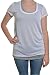 DKNY Jeans Womens Layered Cap Sleeve U-Neck Tee