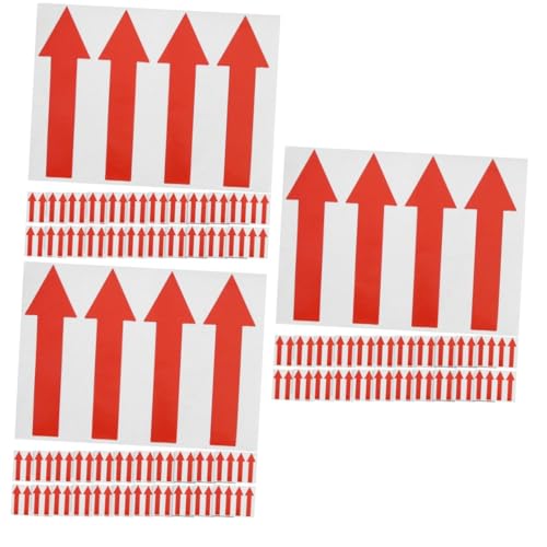 Autocollants flèches rouges DOITOOL de signalisation directionnelle adhésive - 300 pièces