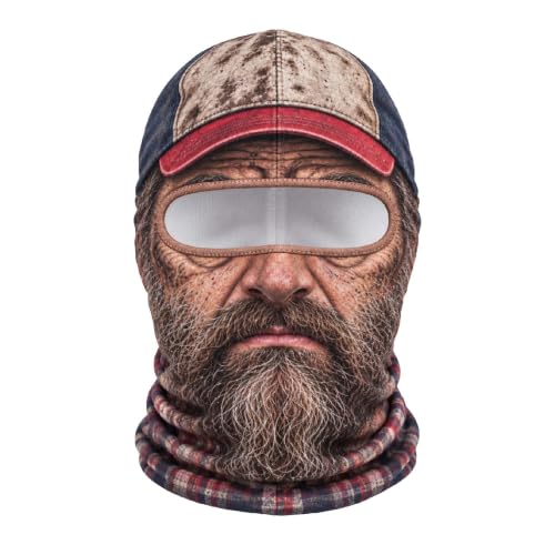 Funny Ski Mask Realistic Full Face Balaclava Old Man Ski Mask - image 1