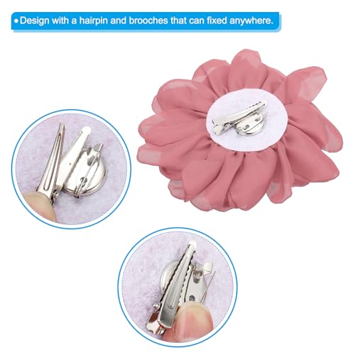 Image of PATIKIL Rose Flower Hair Clips, Fabric Brooch Pins for Women Wedding Party Dance Dress Clothes Accessories Valentine's Day Gifts