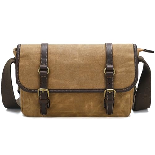 Sac pour photographie DSLR en toile et sac à bandoulière croisé pour boîtier et objectifs