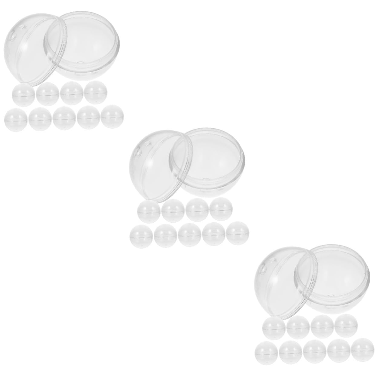 HANABASS 30pcs Refillable Storage Wear-resistant Storage Balls round Empty Balls for Gumballs Vending Machine round Fillable Boys and Girls Surprise Toys