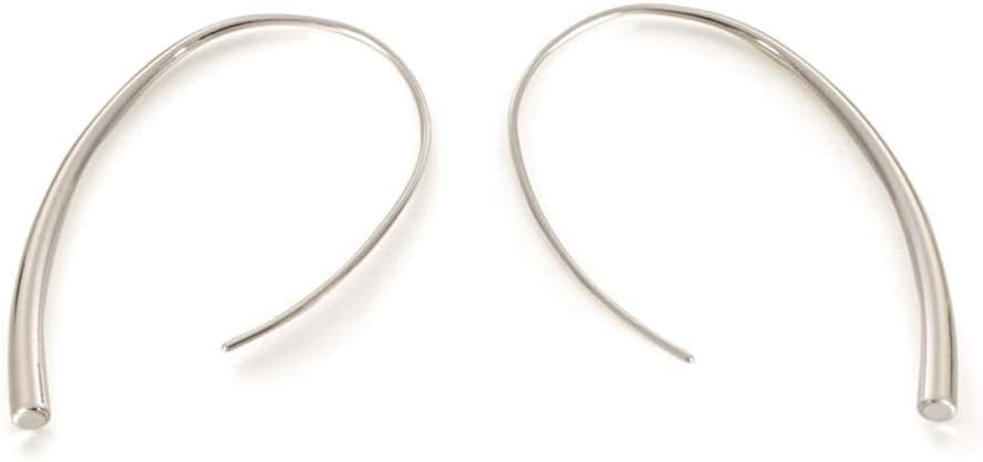 Open Hoop Earrings - Upside Down Threader Earrings, Surgical Titanium Steel Hypoallergenic
