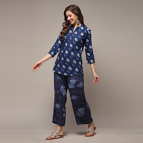 Image of BIBA Women's High Rise Nylon Liva Casual Style Straight Pant