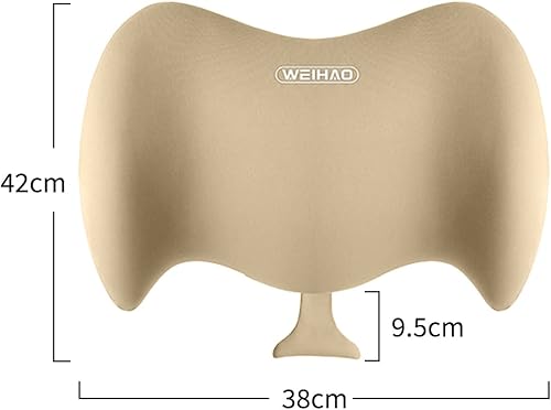 Miniatura 2 de Almohada de apoyo lumbar, almohada lumbar de espuma viscoelástica para aliviar el dolor de espalda, almohada lumbar ergonómica aerodinámica para