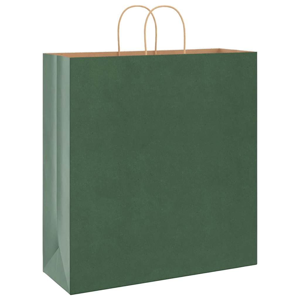 KFPOERTFGD Torby papierowe 250 szt. 45 x 17 x 48 cm, zielone