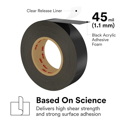 Image of 3M VHB Tape 4949, Black, 24 in x 72 yd, 45 mil