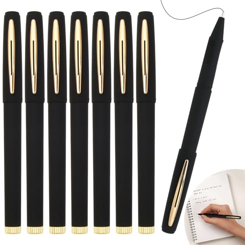 8Pcs Rollerball Pens Black Ink, 1.0mm Ballpoint Tip Quick Dry Gel Ink Pen Smooth Writing Fade Resistant for School Office Business Notes Taking Student Teacher