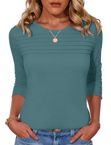 Trendy Womens Fall Tops Long Sleeve Dressy Casual Office 20 womens fall tops - blue and green