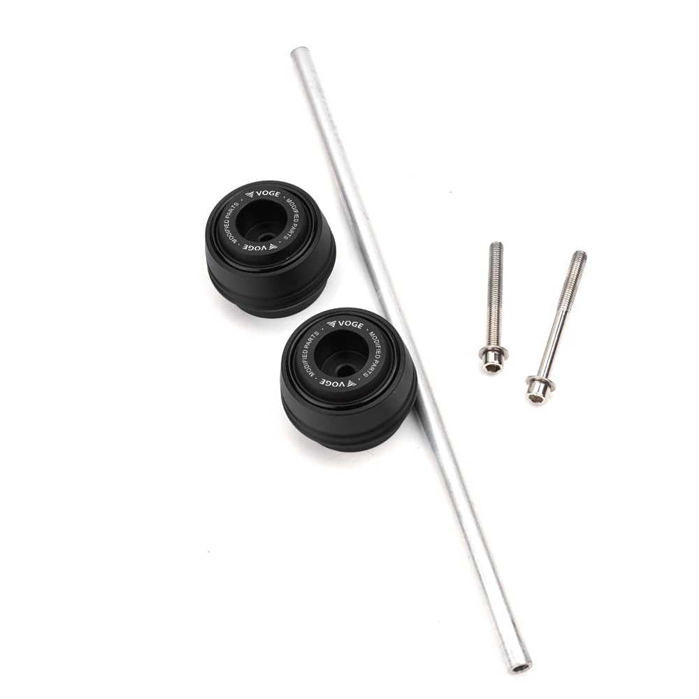 Für VOGE DS900X DS625X DS525X 900DSX 625DSX 525DSX DSX 625 900 525 DSX Motorrad Zubehör Vorderachse Pads Vorderrad Gabel Achse Absturz Protektor-Pad (Schwarz)