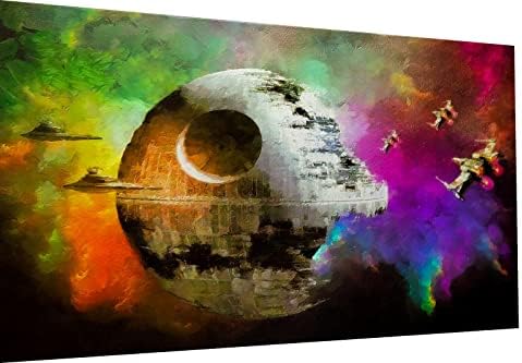 Magic Canvas Art Star Wars Étoile de la mort Pop Art Toile 1 pièc...