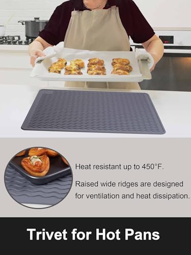 Stove Top Covers for Electric Stove, Food Grade Heavy Duty Silicone Glass Stove Top Cover Protector, Induction Cooktop Protector, Heat Resistant Range Ceramic Stove Top Covers Mat, Oven Cover