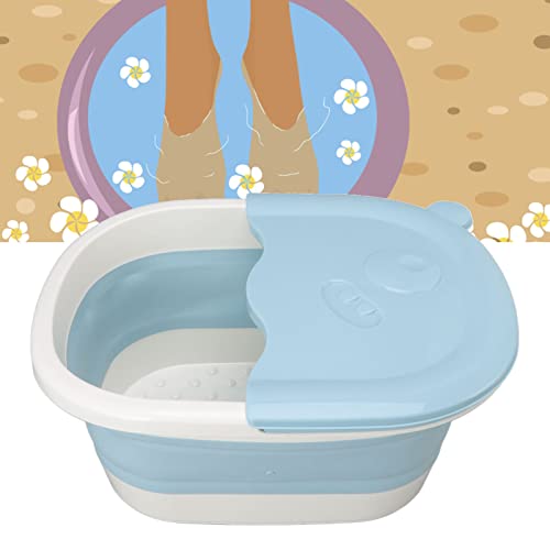 Tina Plegable para Baño de Pies con Asa Azul miniatura 3