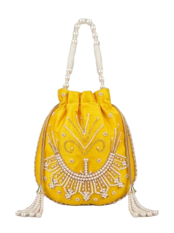 Moti Work potliPotali Bag for Wedding Party & Festive Use | Bridal Return Gift Potli Handbag-C_68-image-6