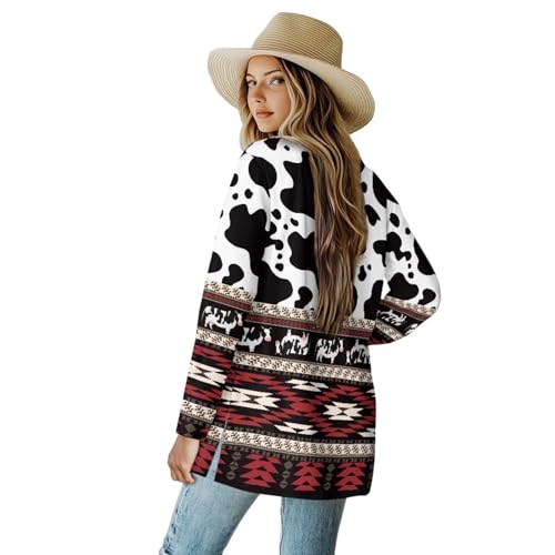 Image of Biyejit Women's Long Sleeve Open Front Cardigan Casual Loose Lightweight Cardigans with Pockets Drape Cardigan