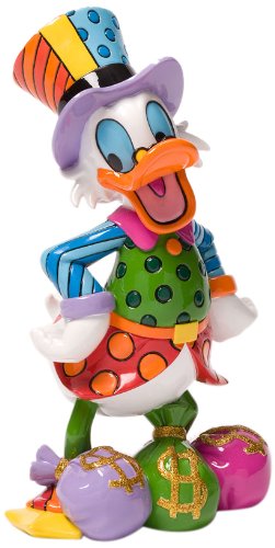 Enesco Disney by Britto Uncle Scrooge with Money Figurine, 8.25-Inch