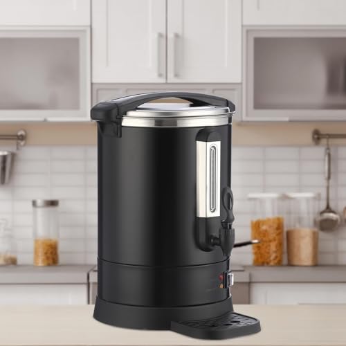 Image of 100-Cup (14L) Commercial Coffee Urn - Stainless Steel Electric Hot Beverage Dispenser with Fast Brew & Double-Wall Insulation, Easy to Clean for Large Events, Catering, Churches, and Gatherings