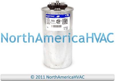 GE Genteq Capacitor Dual Run Round 60/10 uf MFD 370 Volt VAC 27L389 27L389BX