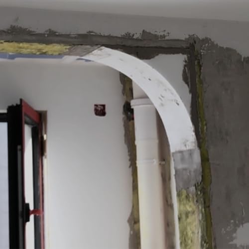 Kit de arco para puerta moderno y precurvado, arco decorativo blanco de fácil instalación, x2 5