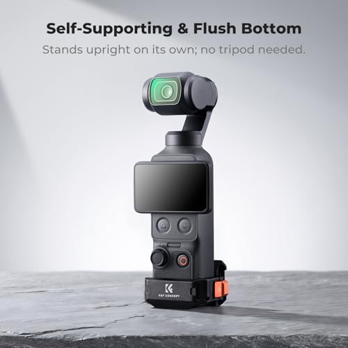 Image of K&F Concept DJI OSMO Pocket 4 3 Multi-Functional Expansion case with Cold Shoe Mount, GoPro Connector, Action Connector, Arca Connector, 1 /4 inch Connector, and Lanyard Hole; Includes Lanyard *1
